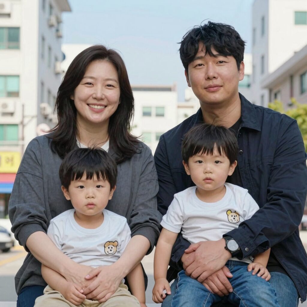 송진우 배우 가족 사진 일본인 아내 미나미와 두 자녀