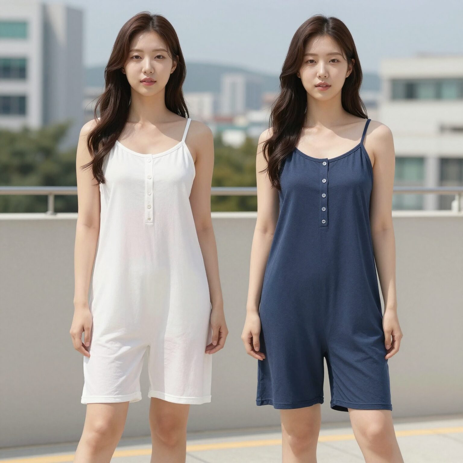 여름 롱 나시 원피스 잠옷 순면 소재 실물 후기