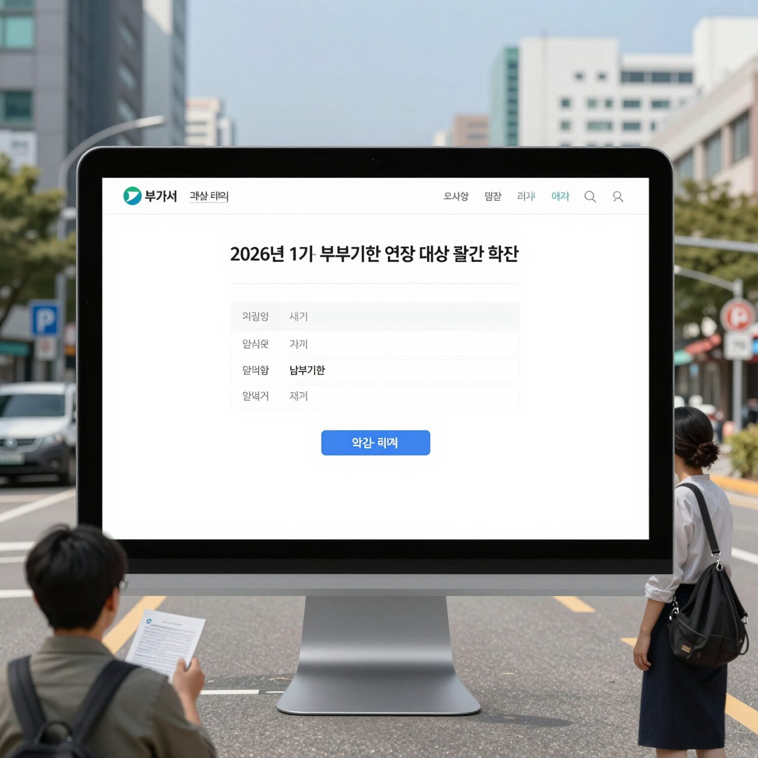 2026년 1기 부가세 납부기한 연장 대상 확인 화면