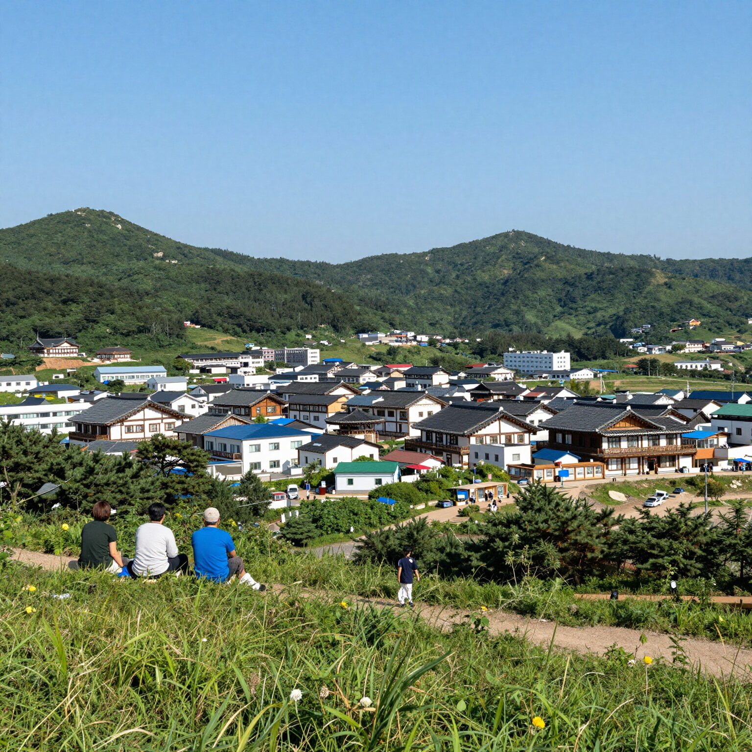 강원도 영월 동강뷰펜션에서 바라본 동강 전경