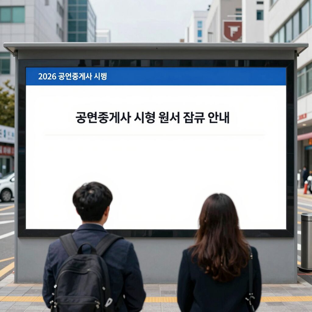 2026 공인중개사 시험 원서 접수 큐넷 안내 화면