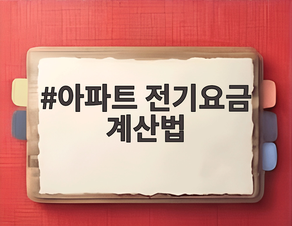 아파트 전기요금 계산법
