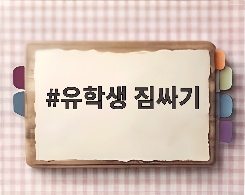 유학생 짐싸기