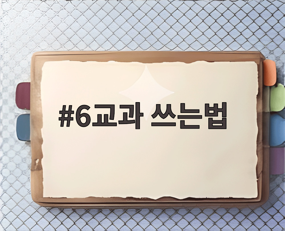 6교과 쓰는법