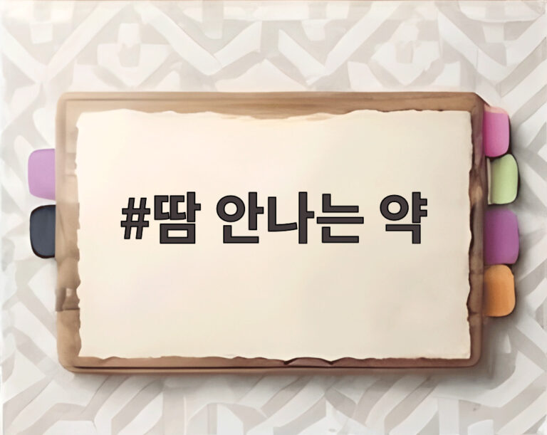 땀 안나는 약