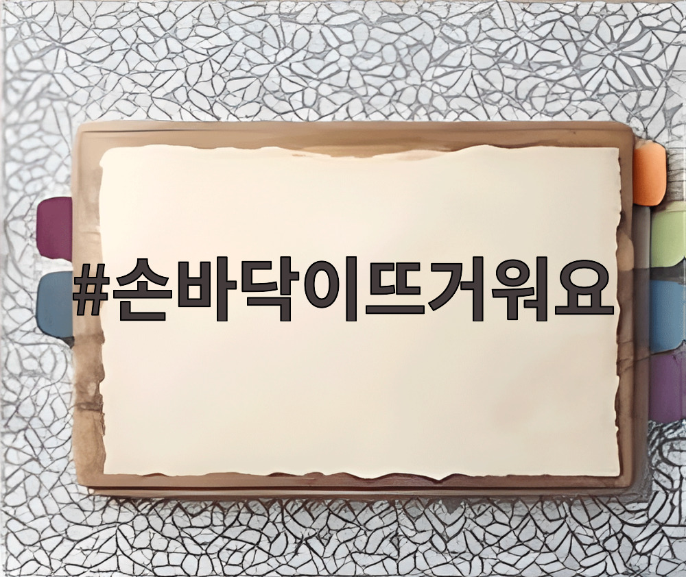 손바닥이뜨거워요