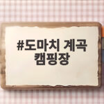 도마치 계곡 캠핑장