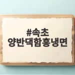 속초 양반댁함흥냉면 블루리본 맛집 속초 양반댁함흥냉면