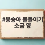봉숭아 물들이기 소금 양