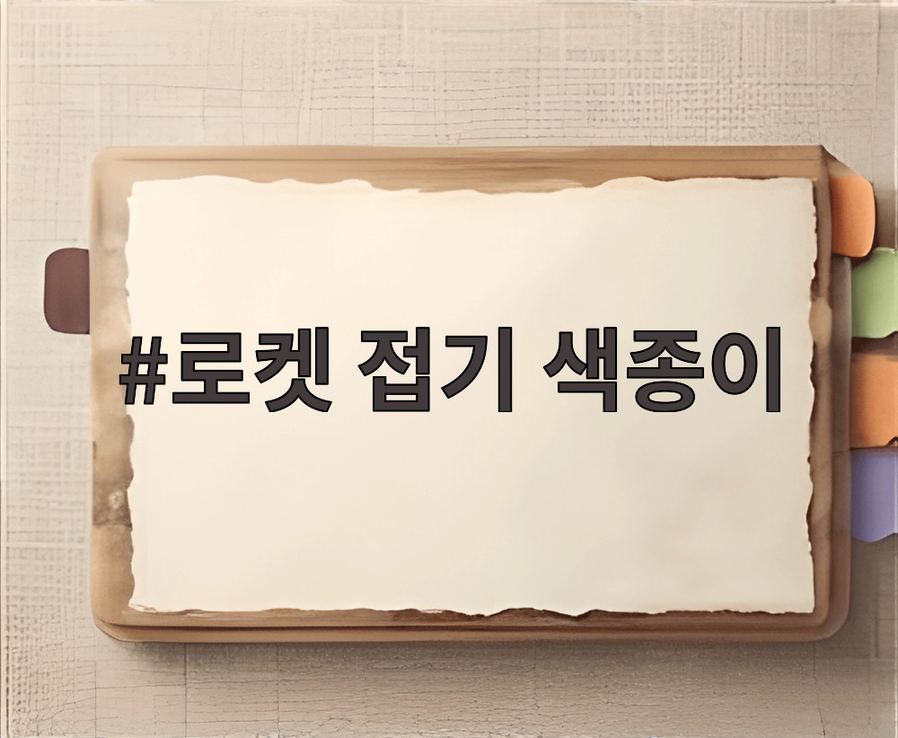 로켓 접기 색종이