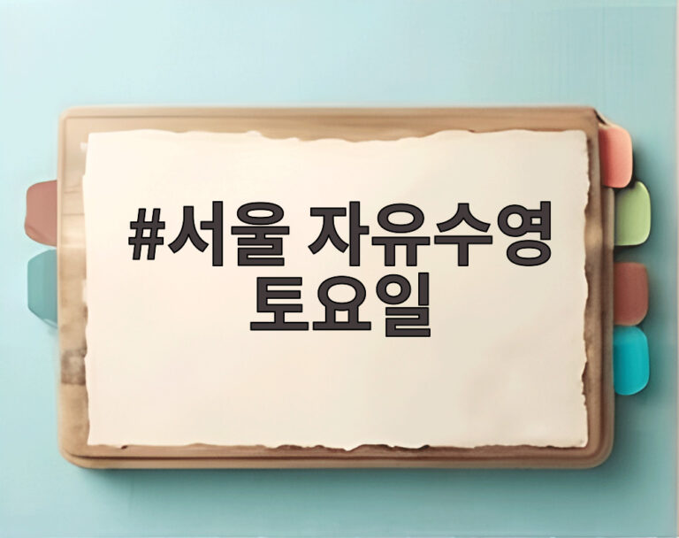 서울 자유수영 토요일