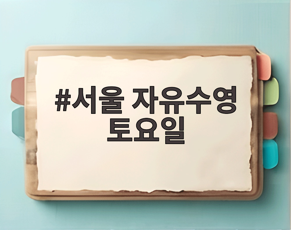 서울 자유수영 토요일
