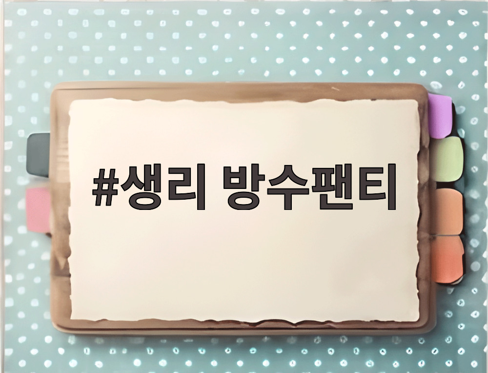 생리 방수팬티