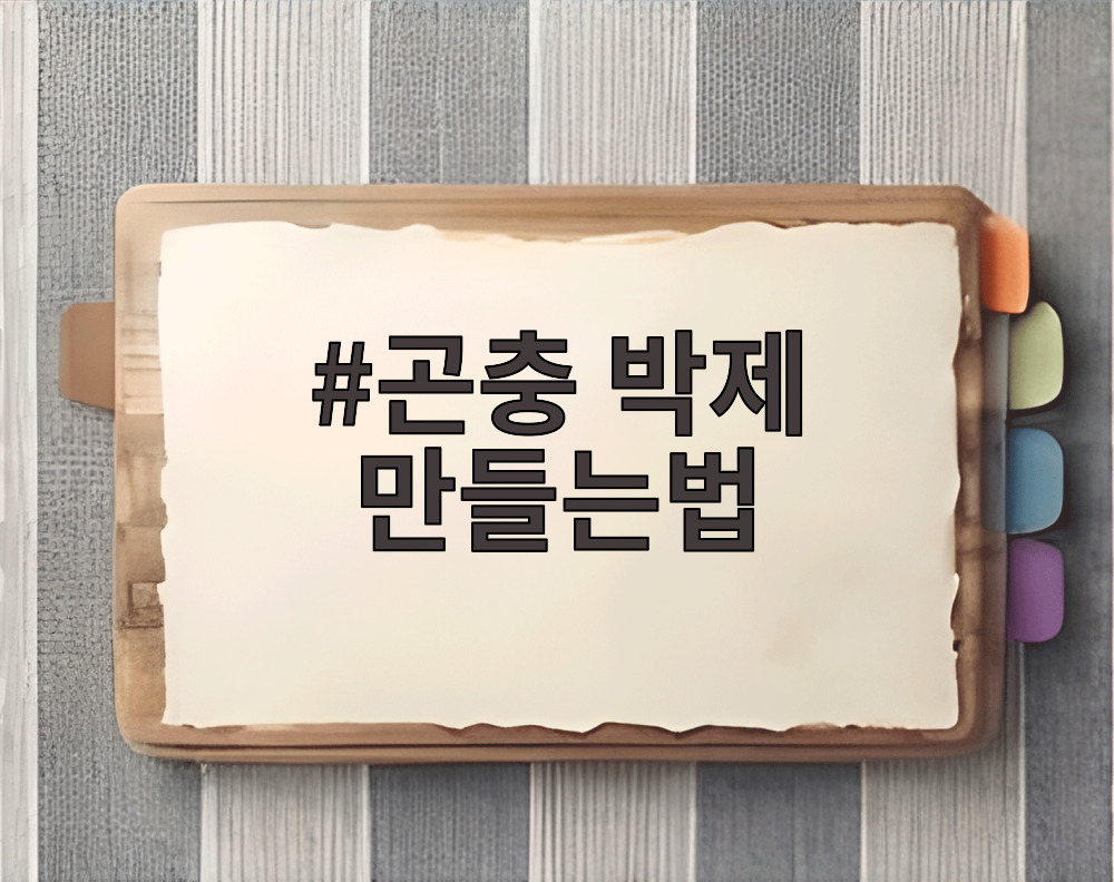 곤충 박제 만들는법