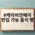 캐리비안베이 반입 가능 음식 빵