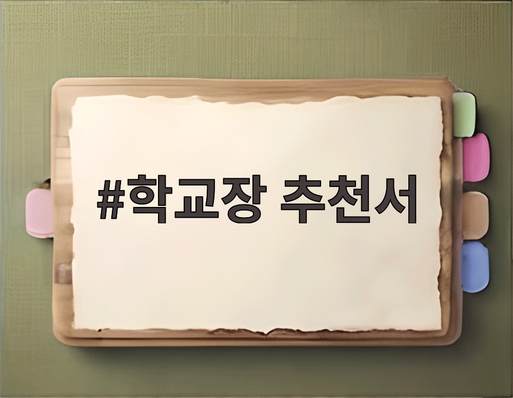학교장 추천서