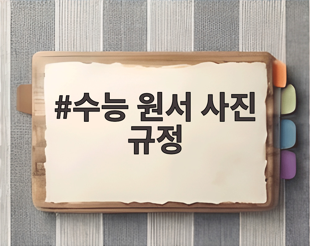 수능 원서 접수 사진 규정 안내