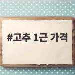 고추 1근 가격