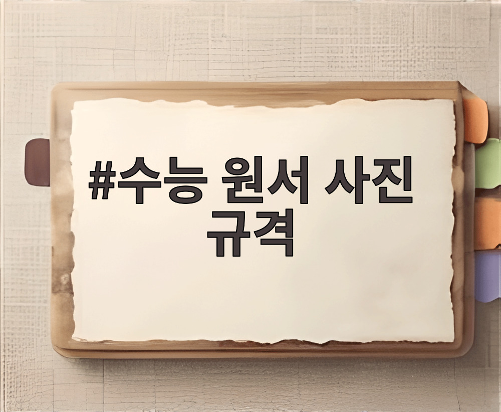 수능 원서 사진 규격