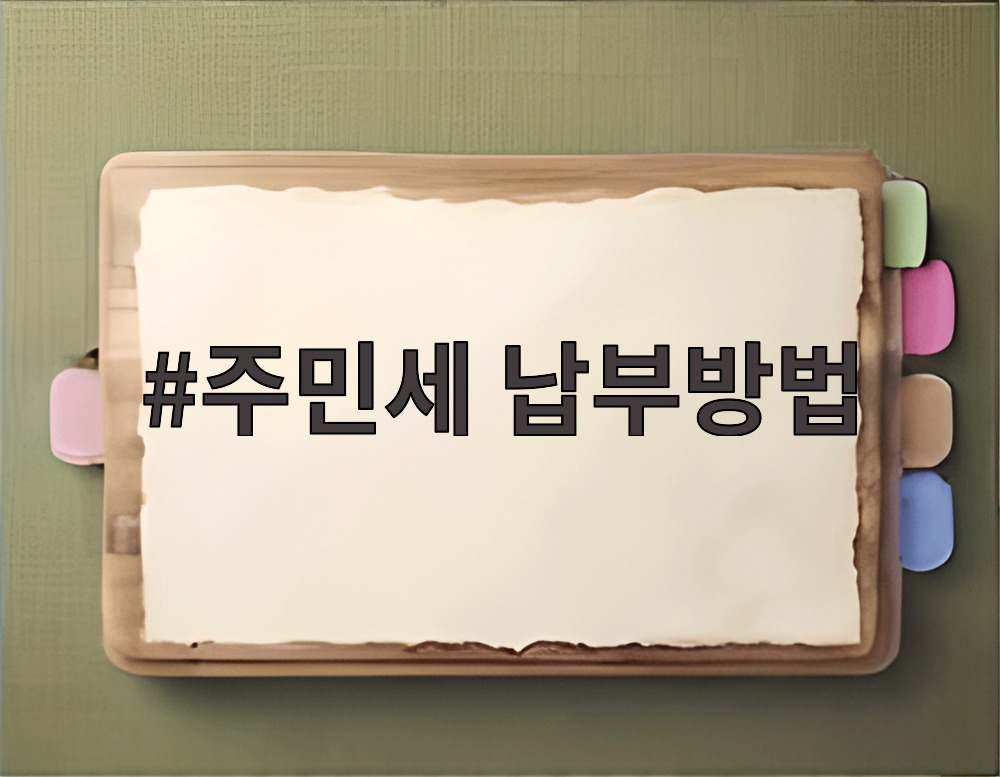주민세 납부방법