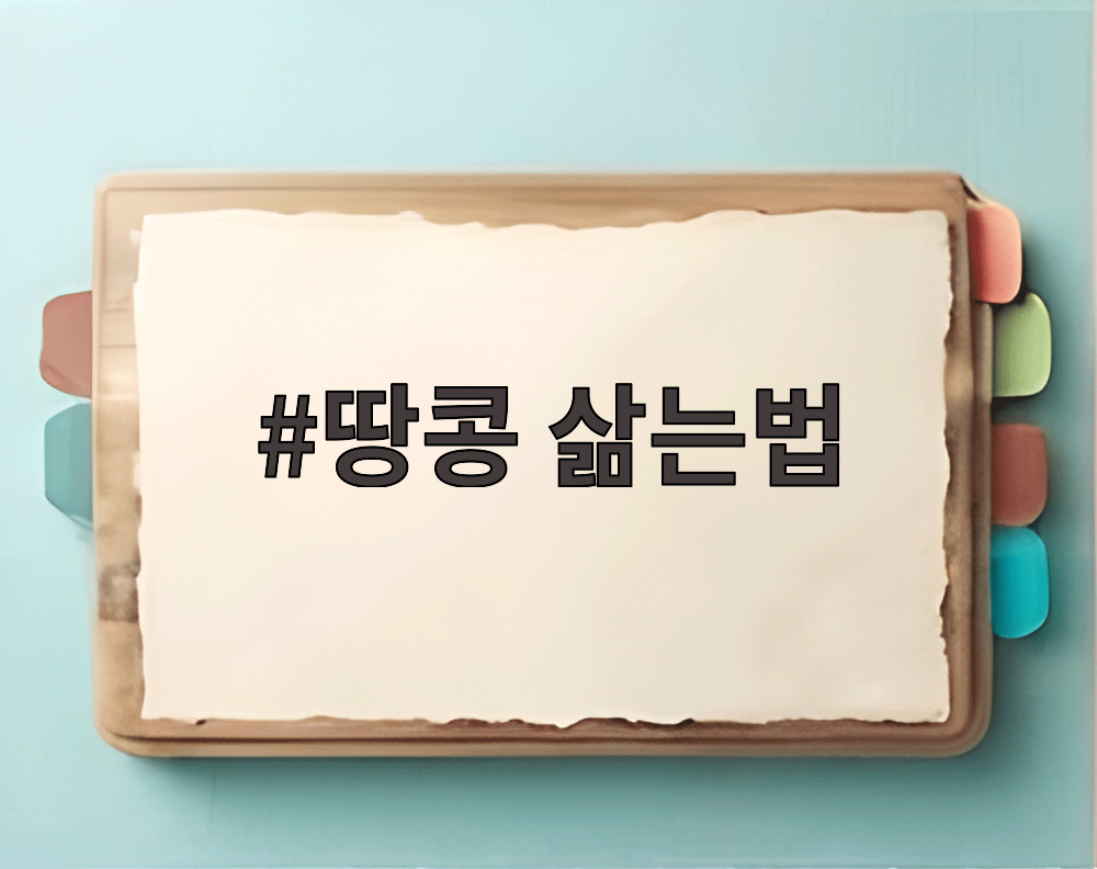땅콩 삶는법