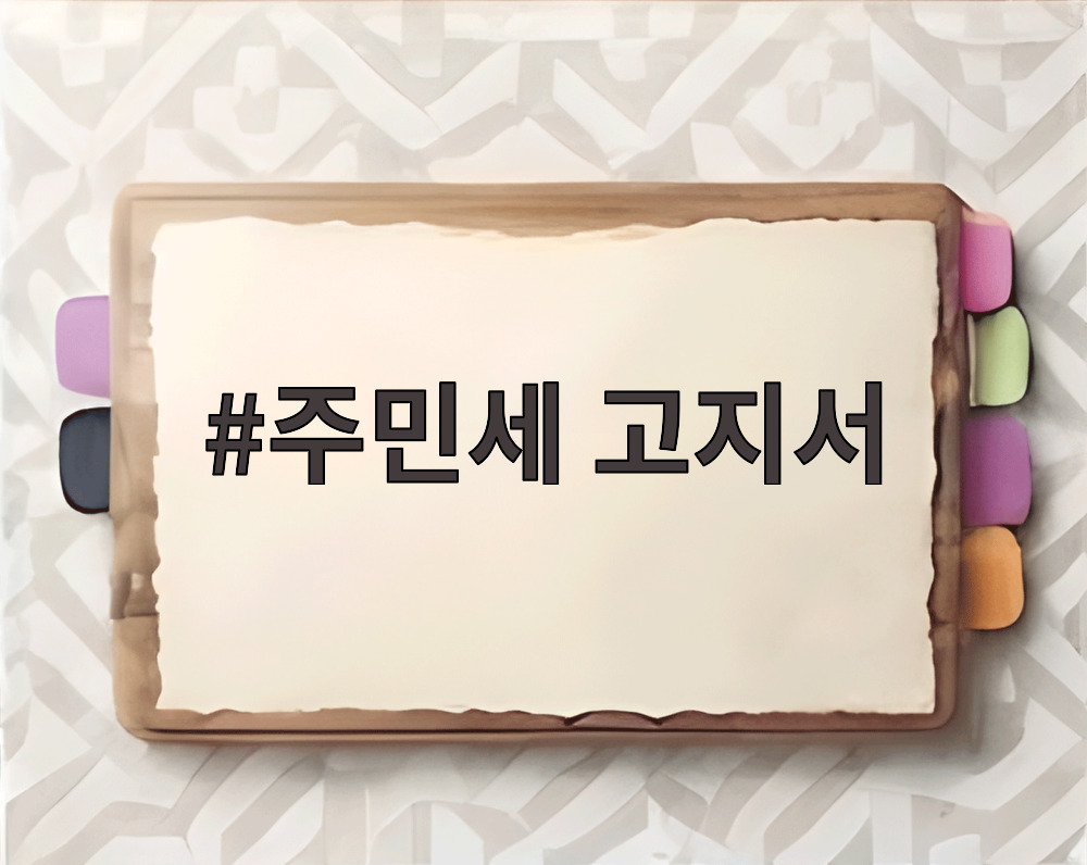 주민세 고지서