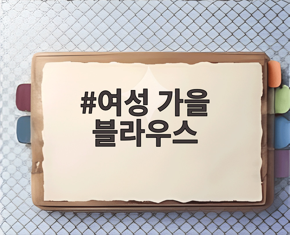 여성 가을 블라우스